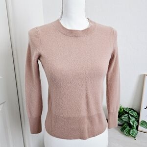 J. Crew Women's Maeve Pink Crew Neck Cashmere Sweater SZ XXS
